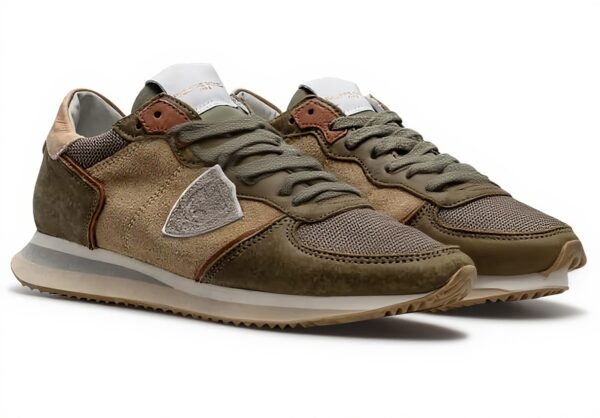Philippe Model Damen Sneakers Paris TZLD Grün Schnürung