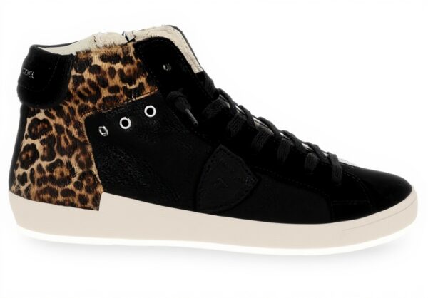 Philippe Model Damen Sneaker PRSX HIGH schwarz Rauleder