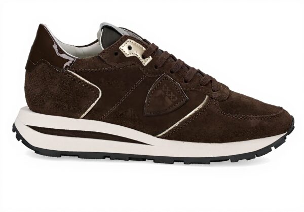 Philippe Model Damen Sneaker Tropez braun Rauleder