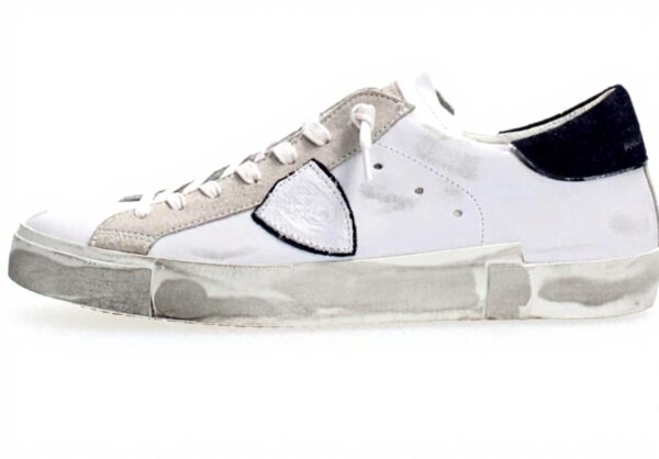 Philippe Model Herren Sneaker Bianco blu Gummisohle