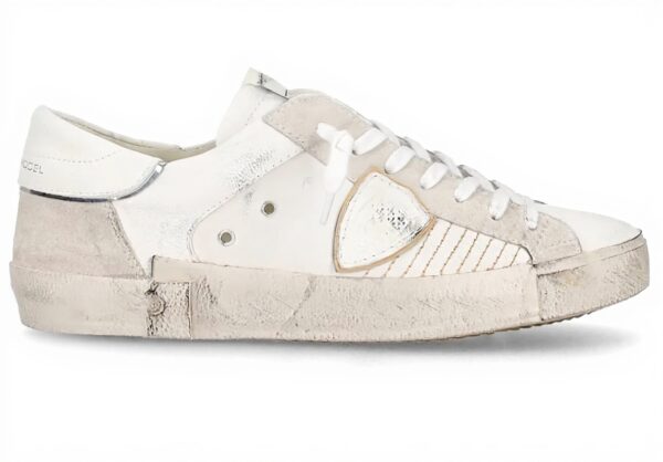 Philippe Model Paris X Sneaker Herren Weiß Used Look Leder