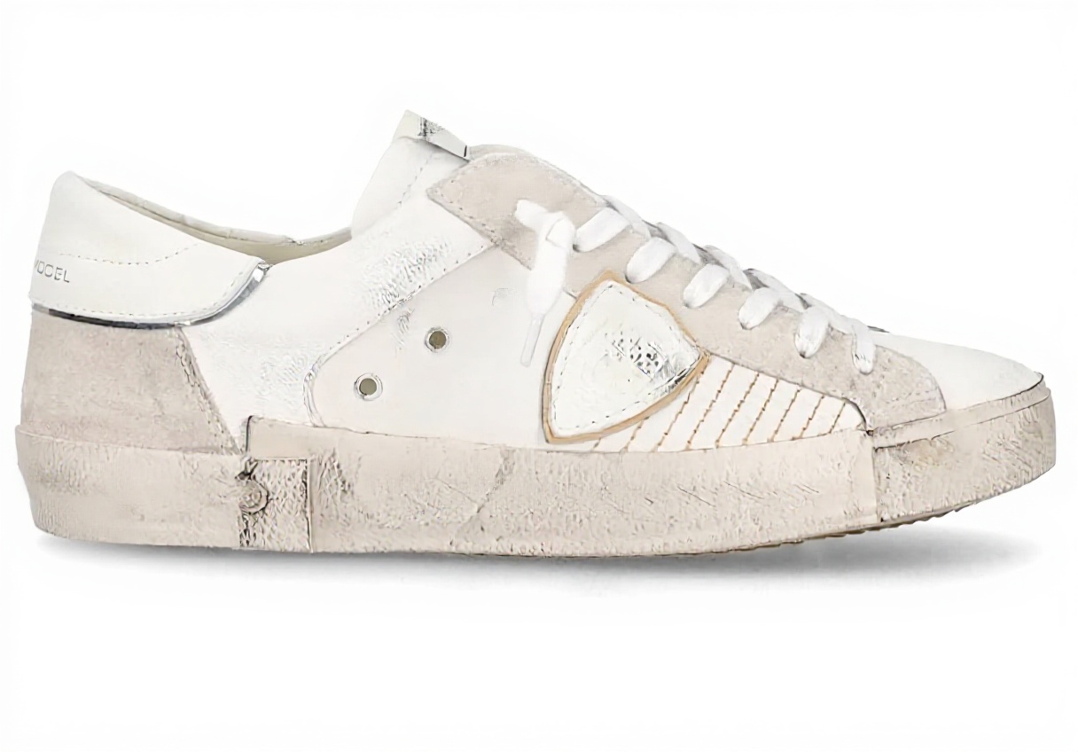 Philippe Model Paris X Sneaker in Weiß mit Used-Look-Optik