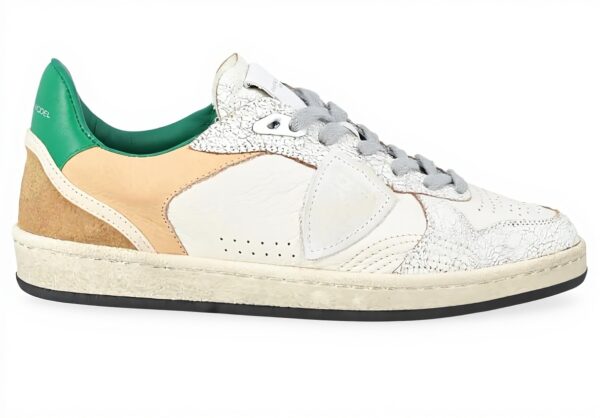 Philippe Model Pgal Sneaker weiß grün Leder Herren Schuhe