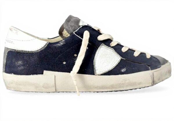 Philippe Model Prsx Sneaker Leder Blau Weiß Grau Herren