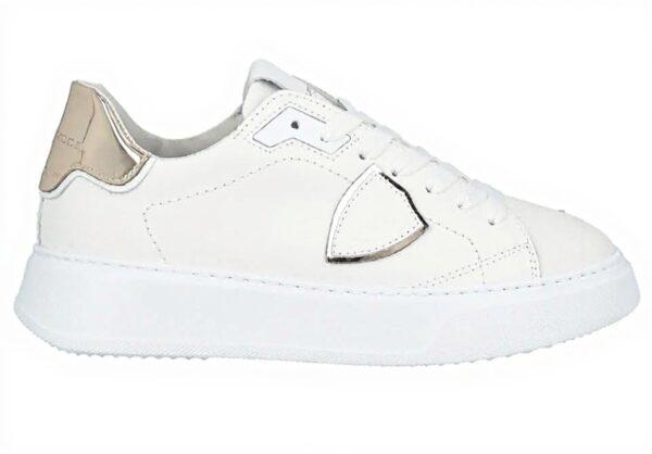 Sneaker Philippe Model Paris weiß gold Leder Damen