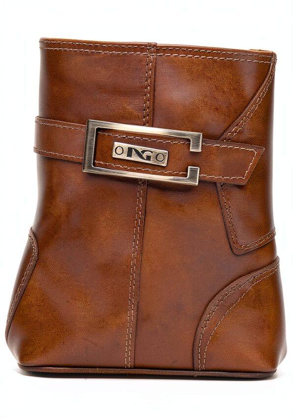 B.A.G. Damen-Stiefel Leder Blockabsatz Braun Größen 35-38-3