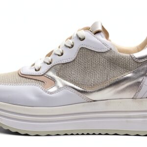 Nero Giardini Damen Sneaker Leder Weiß Made in Italy-0