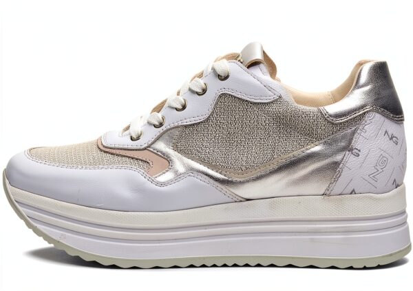Nero Giardini Damen Sneaker Leder Weiß Made in Italy-0