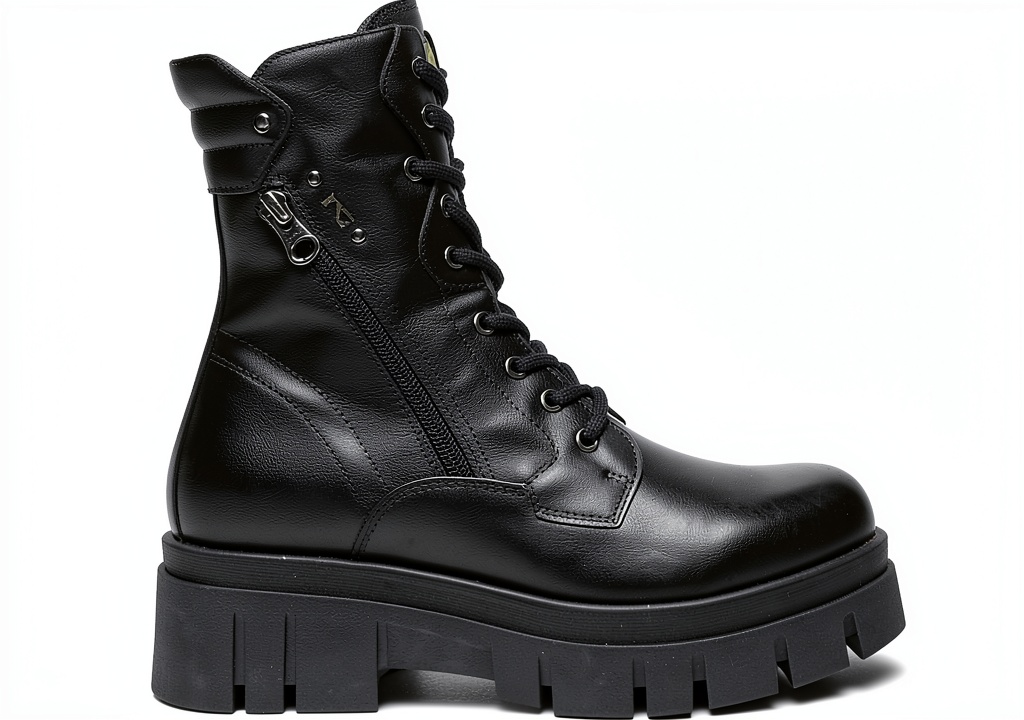 Nero Giardini Damen-Stiefel in Schwarz auf einem Holzfußboden