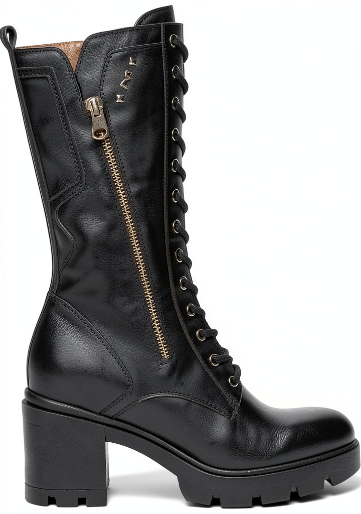 Nero Giardini Damen-Stiefel in Schwarz mit goldener Verzierung