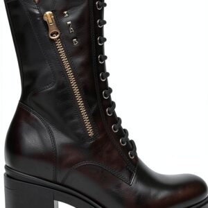 Nero Giardini Damen Stiefel Schwarz Glattleder Schnürung-0