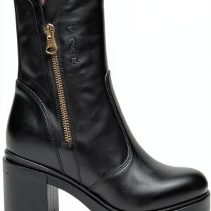 Nero Giardini Damen Stiefel Leder Blockabsatz Reißverschluss-0