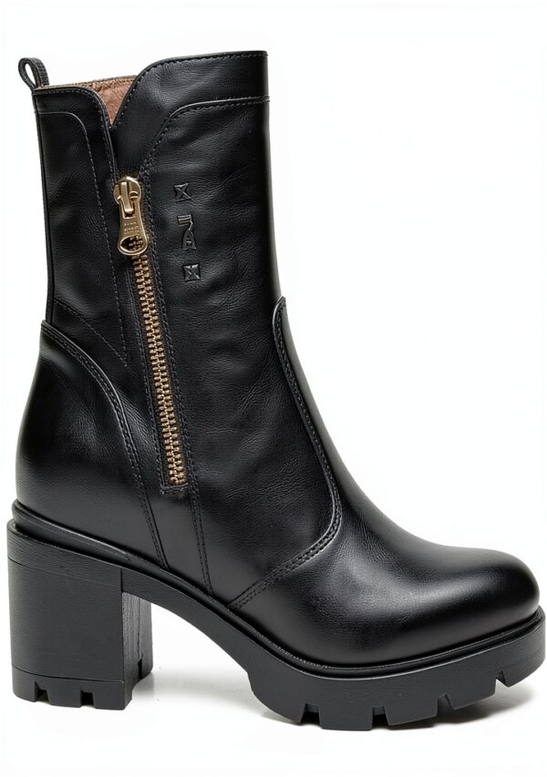 Nero Giardini Damen Stiefel Leder Blockabsatz Reißverschluss-0