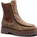 Nero Giardini Damen Stiefel Leder Blockabsatz Velour Ton-0