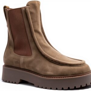 Nero Giardini Damen Stiefel Leder Blockabsatz Velour Ton-0