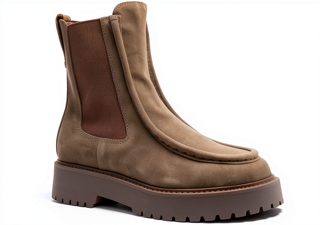 Nero Giardini Damen-Stiefel in Velour Ton auf grauem Hintergrund
