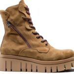 Nero Giardini Damen Stiefel Leder Beige Braun Flatform-0
