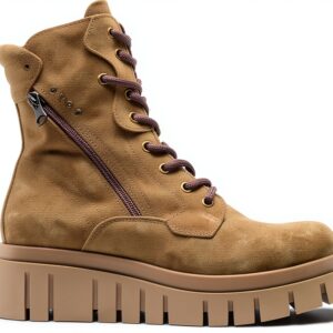 Nero Giardini Damen Stiefel Leder Beige Braun Flatform-0