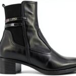 B.A.G. Damen Stiefel Leder Blockabsatz Reißverschluss-0