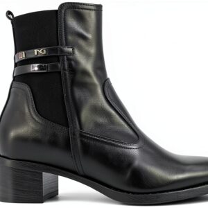 B.A.G. Damen Stiefel Leder Blockabsatz Reißverschluss-0