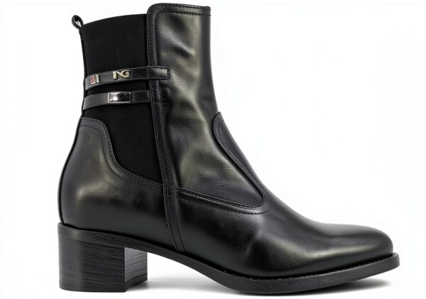 B.A.G. Damen Stiefel Leder Blockabsatz Reißverschluss-0