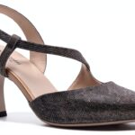 BAG Damen Pumps Leder Absatzschuhe Kupferfarben Silber-0