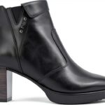 B.A.G. Damen Stiefel Leder Blockabsatz Reißverschluss-0