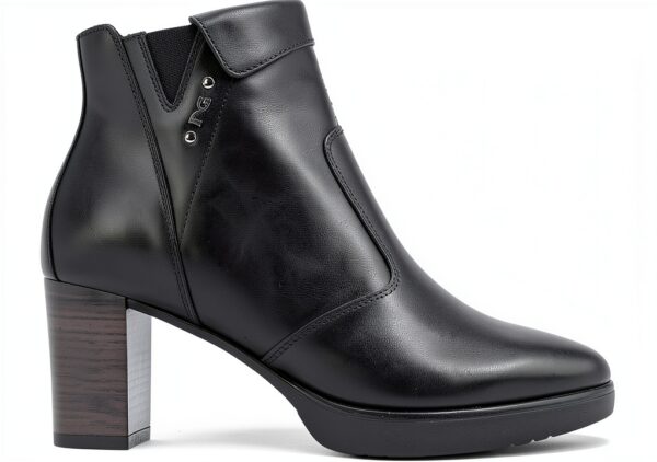 B.A.G. Damen Stiefel Leder Blockabsatz Reißverschluss-0