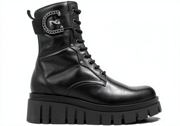 Nero Giardini Damen Stiefel Leder Reißverschluss Schwarz-0