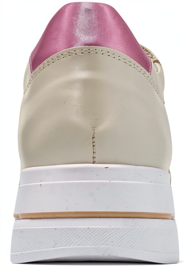 BAG Damenschuhe Leder Schnürschuh Elfenbein Flatform-4