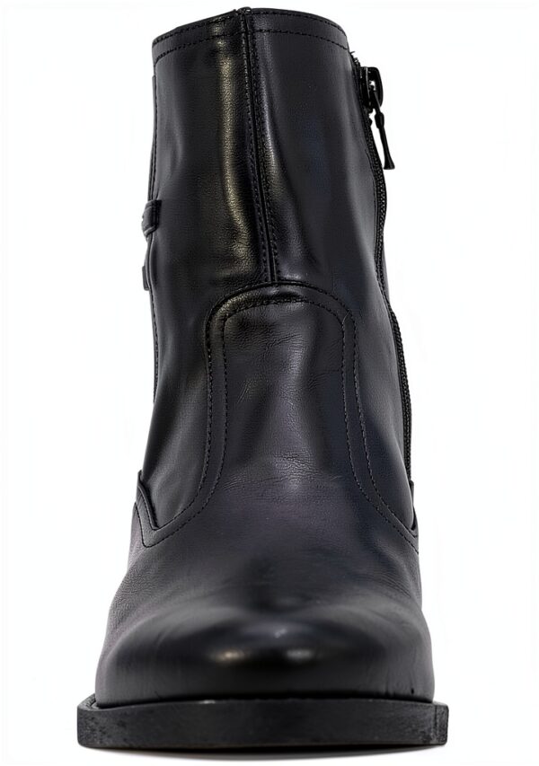 B.A.G. Damen Stiefel Leder Blockabsatz Reißverschluss-2