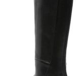 BAG Lederstiefel Schwarz Blockabsatz Reißverschluss Damen-0