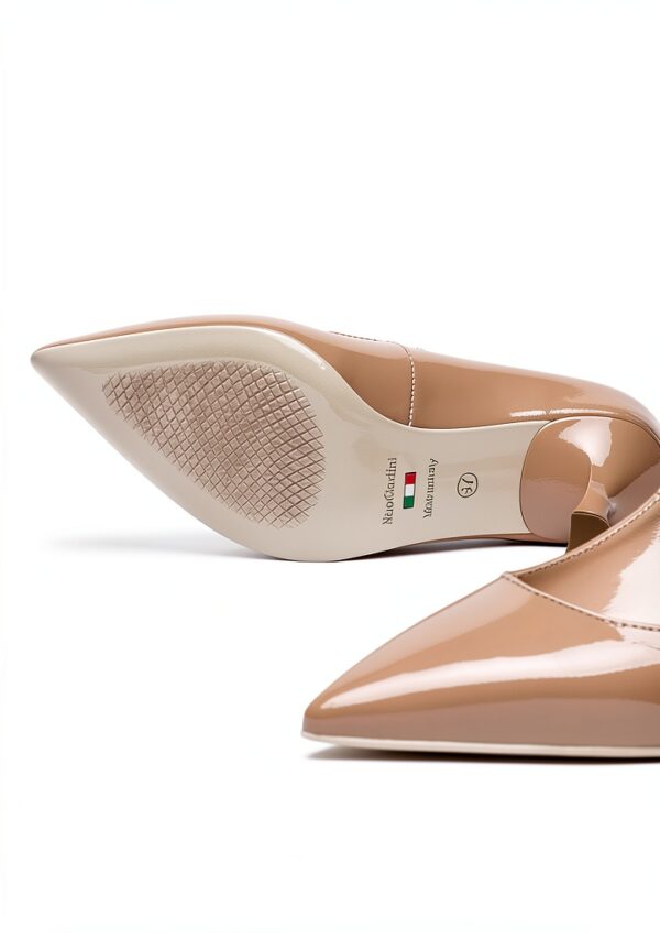 BAG Damenschuhe Leder Beige Diabolo Absatz Größentabelle-4