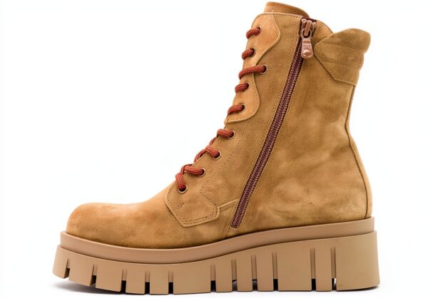 Nero Giardini Damen Stiefel Leder Beige Braun Flatform-2