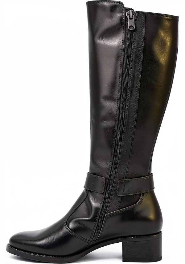 Nero Giardini Damen Stiefel Leder Kniehoch Blockabsatz Braun-2