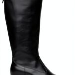 B.A.G. Damen Stiefel Leder Blockabsatz Schwarz-0