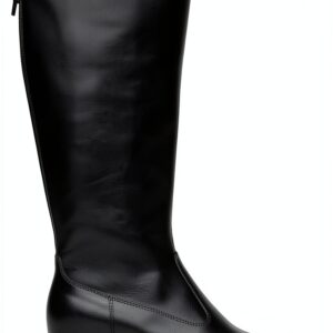 B.A.G. Damen Stiefel Leder Blockabsatz Schwarz-0