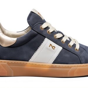 Nero Giardini Damen Sneaker Leder Blau Schnürschuh-0