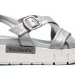 Leder Sandalen Damen Klettverschluss Blockabsatz Komfort-0