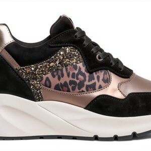Nero Giardini Damen Sneaker Leder Schwarz Schnürung-0