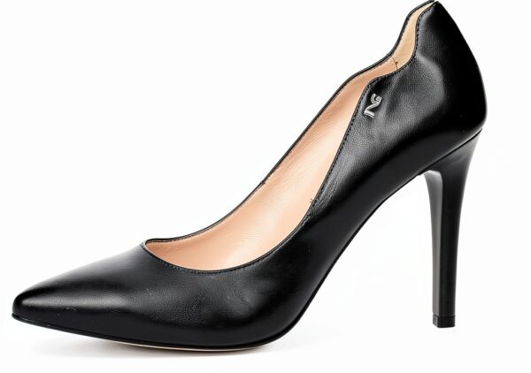 BAG Damen Pumps Leder Absatzhöhe 95cm Schwarz Italien-0
