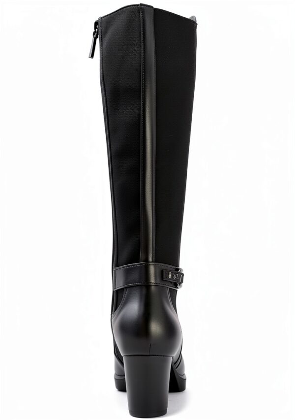 B.A.G. Damen Stiefel Leder Blockabsatz Reißverschluss-3