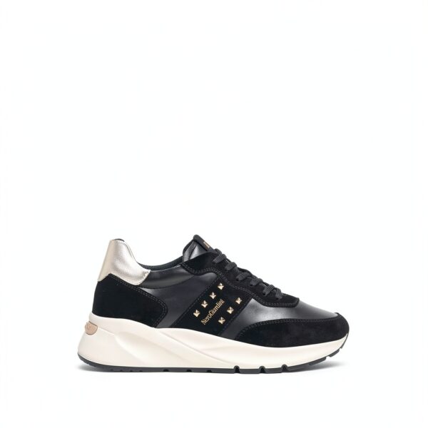 Nero Giardini Damen Sneaker Leder Italien Schwarz-1