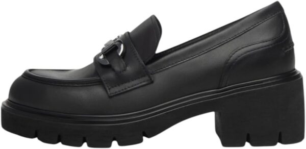 BAG Damenschuhe Leder Blockabsatz Schwarz 35-41 EU-0