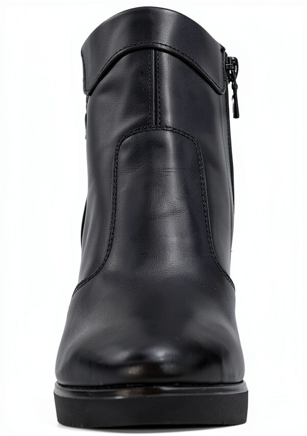 B.A.G. Damen Stiefel Leder Blockabsatz Reißverschluss-2