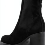 B.A.G. Damen-Stiefel Leder Blockabsatz Schwarz Braun Beige-0