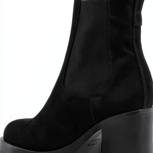 B.A.G. Damen-Stiefel Leder Blockabsatz Schwarz Braun Beige-0