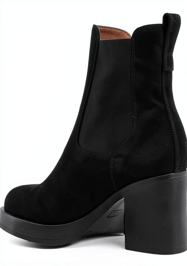 B.A.G. Damen-Stiefel Leder Blockabsatz Schwarz Braun Beige-0