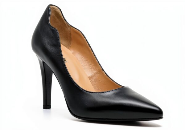 BAG Damen Pumps Leder Absatzhöhe 95cm Schwarz Italien-1
