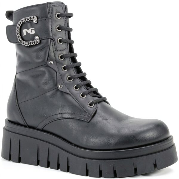 Nero Giardini Damen Stiefel Leder Reißverschluss Schwarz-2